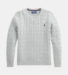 Pull droit maille torsadée en coton Polo Ralph Lauren