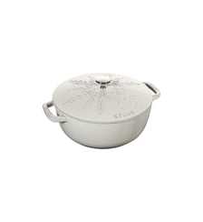 Cocotte Flocon de neige fonte émaillée truffe blanche Ø24 cm Staub