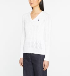 Pull slim coton torsadé col V Polo Ralph Lauren