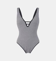 Maillot de bain 1 pièce sans armatures carreaux vichy nylon mélangé Seafolly