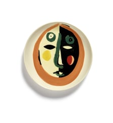 Assiette plate Feast par Ottolenghi motif visage grès Ø16 cm Serax