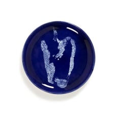 Assiette Feast par Ottolenghi Poivron grès lapis lazuli/blanc Ø19 cm Serax