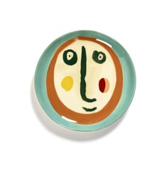 Assiette Feast par Ottolenghi motif visage grès Ø19 cm Serax
