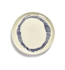 Assiette Feast par Ottolenghi grès blanc/bleu Ø26 cm Serax