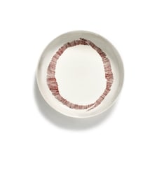 Assiette haute Feast par Ottolenghi grès blanc/rouge Ø22 cm Serax