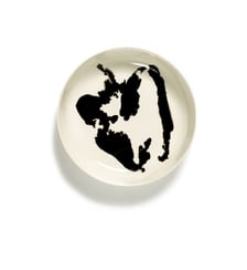Assiette haute Feast par Ottolenghi Poivron grès blanc/noir Ø22 cm Serax
