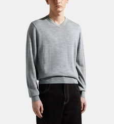 Pull droit Terive col V laine mérinos responsable Galeries Lafayette