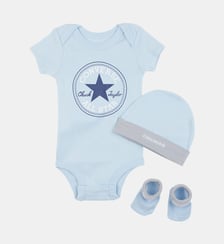 Coffret 3 pièces body bonnet et chaussettes signature coton jersey Converse