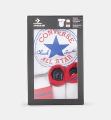 Coffret 3 pièces body bonnet et chaussettes signature coton jersey Converse