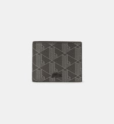 Porte-cartes grainé monogramme Lacoste