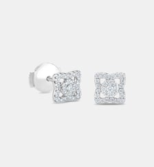 Mini puces d'oreilles en or blanc De Beers London