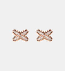Boucle d'oreille en or rose et diamants Chaumet