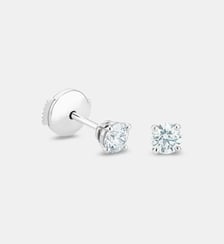 Puces d'oreilles en platine et diamants De Beers London