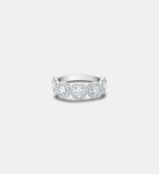 Alliance d'éternité semi-pavée en platine et diamants De Beers London