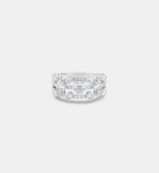 Bague trois rangs en or blanc De Beers London
