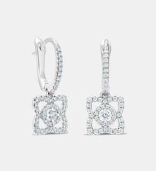 Dormeuses Enchanted Lotus en or blanc De Beers London