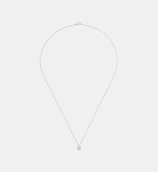 Chaine Aura en or blanc avec pendentif en diamant forme poire De Beers London
