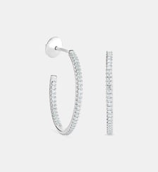 Créoles DB Classic en or blanc medium De Beers London