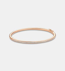 Bracelet jonc en or rose et diamants De Beers London