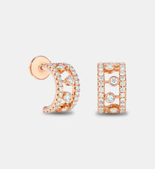 Créoles en or rose et diamants De Beers London