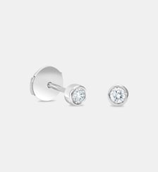 Puces d'oreilles Clea en or blanc et diamants De Beers London