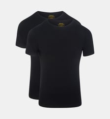 Lot de 2 maillots de corps droits griffés coton stretch Polo Ralph Lauren