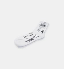 Chaussettes noires avec inscriptions blanches « Golden statement » Golden Goose