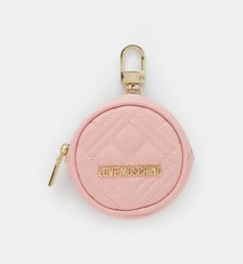 Porte-clés porte-monnaie rond matelassé Love Moschino