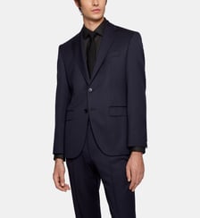 Veste droite en sergé de laine vierge modèle H-Jeckson BOSS