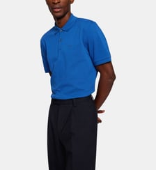Polo modèle Pallas en coton biologique avec logo brodé BOSS