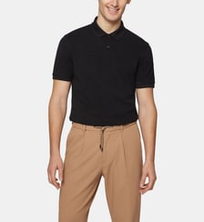 Polo modèle Pallas en coton biologique avec logo brodé BOSS