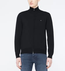 Cardigan droit zippé en maille coton Eden Park