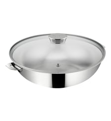 Wok sans manche avec couvercle SALVASPAZIO+ en inox Ø26 cm Lagostina