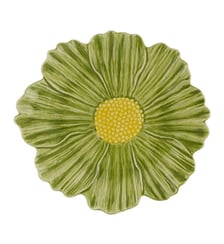 Assiette á dessert Ø23 cm Maria Flor Cosmos verte et jaune Bordallo Pinheiro