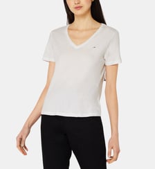 T-shirt droit col V coton Tommy Hilfiger