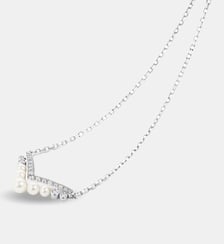 Pendentif en or blanc perles et diamants Chaumet
