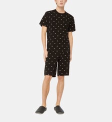 Ensemble pyjama coton crocodiles all-over Lacoste