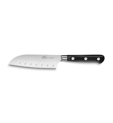 Mini couteau Santoku alvéolé Idéal 13 cm forgé rivets noirs Dumas Sabatier