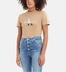T-shirt ajusté monogramme signature Calvin Klein