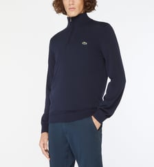 Pull droit coton bio col camionneur Lacoste
