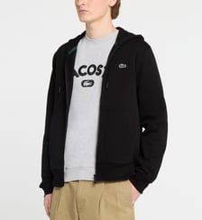 Sweat zippé droit capuche coton bio Lacoste