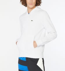 Sweat zippé droit capuche coton bio Lacoste