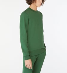 Sweat droit logo signature coton bio mélangé Lacoste
