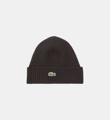 Bonnet logo revers maille laine Lacoste