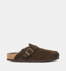 Mules étroites Boston VL Shearling suède Birkenstock