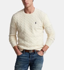 Pull torsadé en laine et cachemire Polo Ralph Lauren