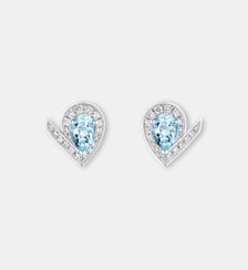 Boucles d'oreilles Joséphine - Or blanc, aigue-marines, diamants Chaumet