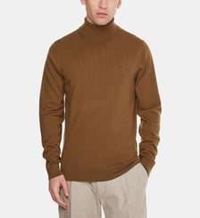 Pull droit laine mérinos col roulé Calvin Klein