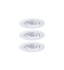 Kit de 3 spots encastrables Nova mini ronds orientables blanc Paulmann