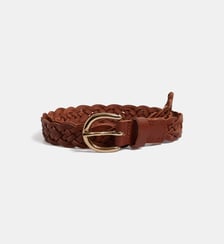 Ceinture Iris cuir tressé Galeries Lafayette